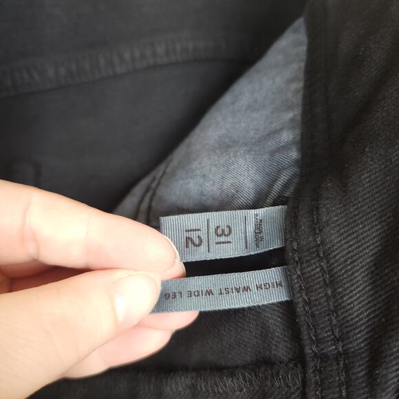 Loft High Waist Wide Leg in Black Size 31 - Picture 8 of 11